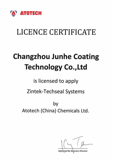 Chiny Changzhou Junhe Technology Stock Co.,Ltd Certyfikaty